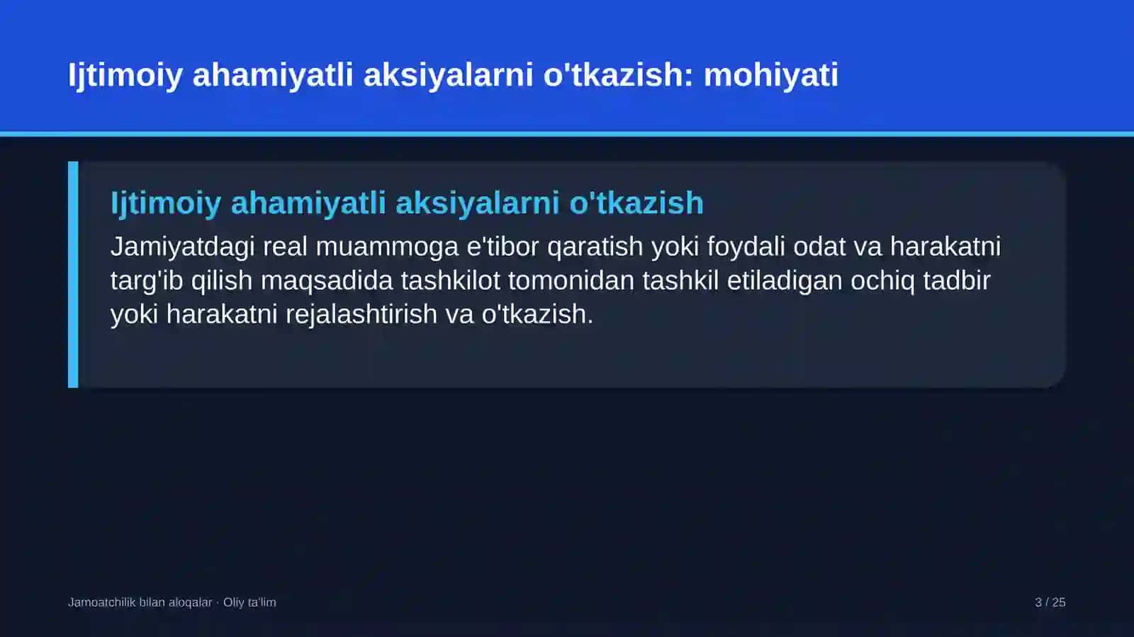 Ko'p qavatli uylar qurilishida ijtimoiy ahamiyatga ega aksiyalarni o'tkazish 3