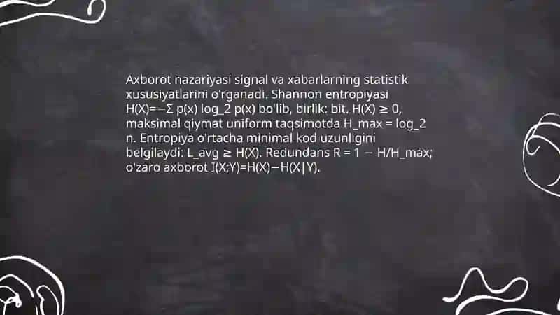 Informatukaning nazariy asoslari 3
