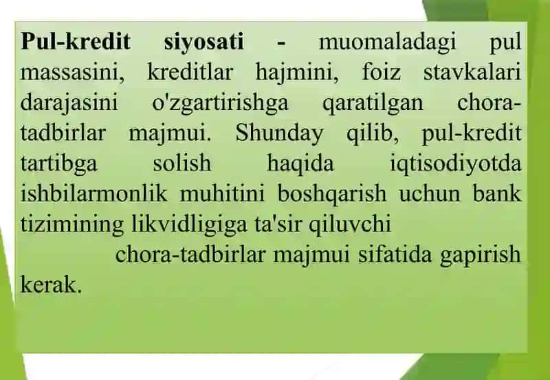 Pul-kredit siyosati 3