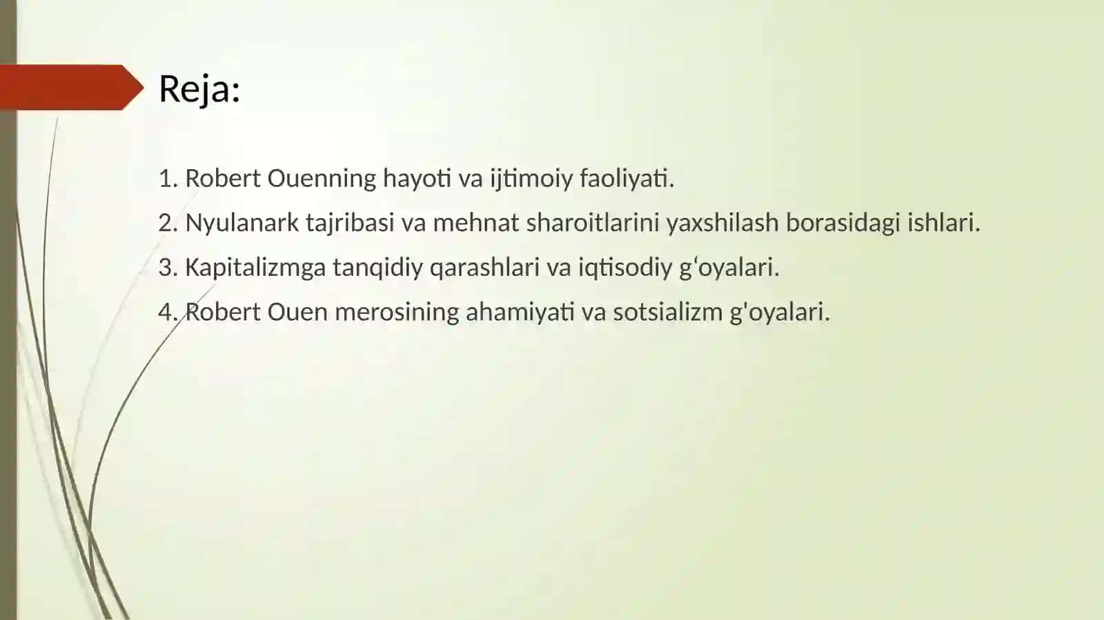 R.Ouen.Uning amaliy faoliyati, kapitalizm tanqidi 3