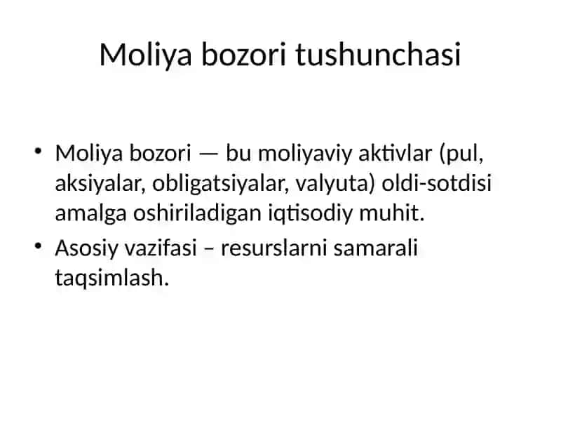 Moliya bozori 3