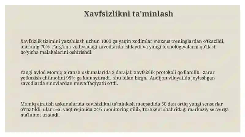 Momiq Ajratish Uskunalarini Takomillashtirish 3