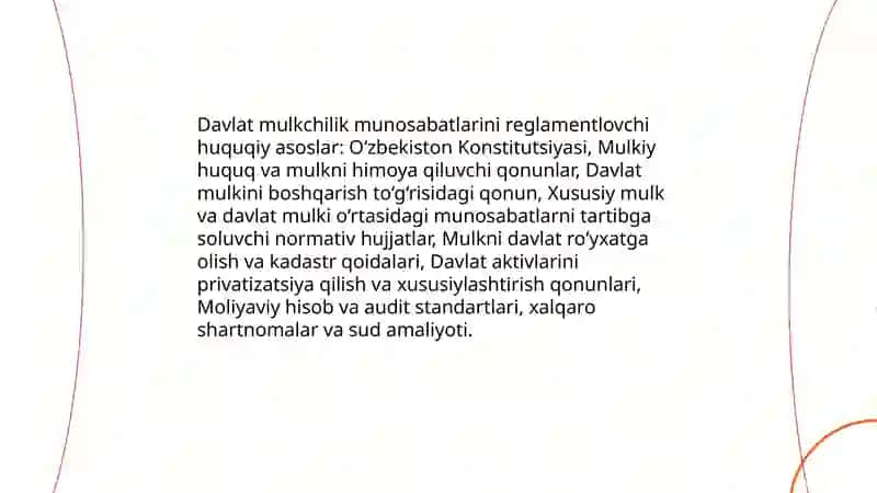 Davlatning mulkchilik munosabatlarini tartibga solish siyosati 3