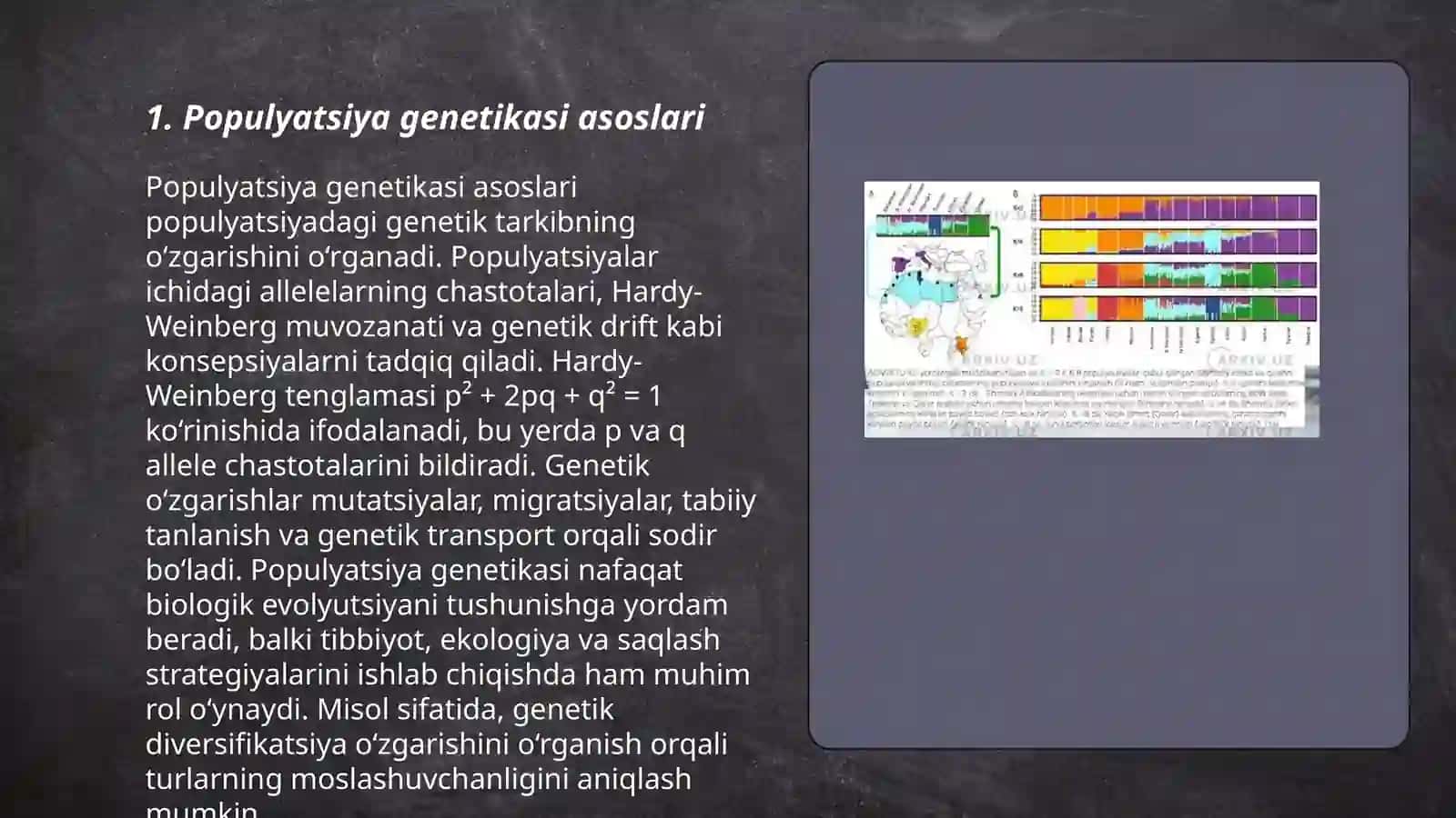 Populyatsiya Genetikasi.Genlar dreyfi 3