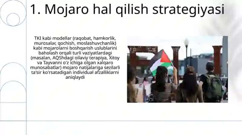Mojarolarni hal qilish strategiyasi 3