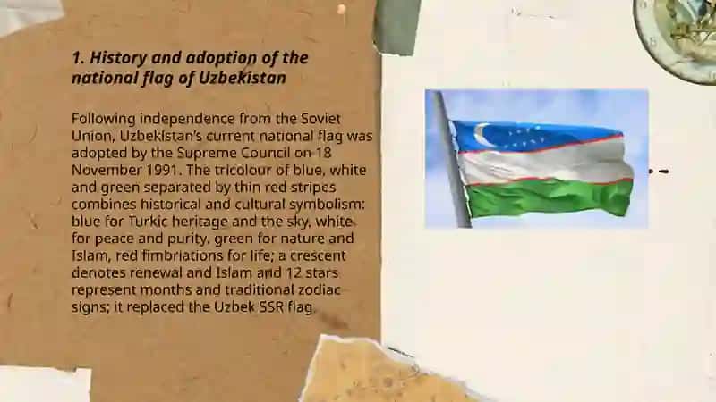 National Flag of Uzbekistan 3