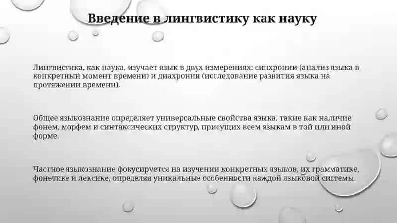 Языкознание как наука объект предмет и структура 3