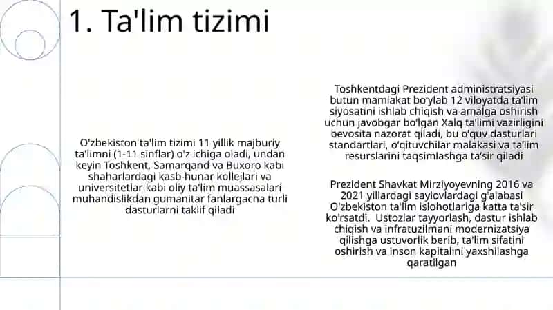Ta'lim tizimi 3