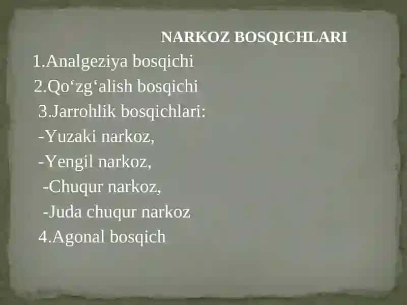 Narkoz vositalari 3