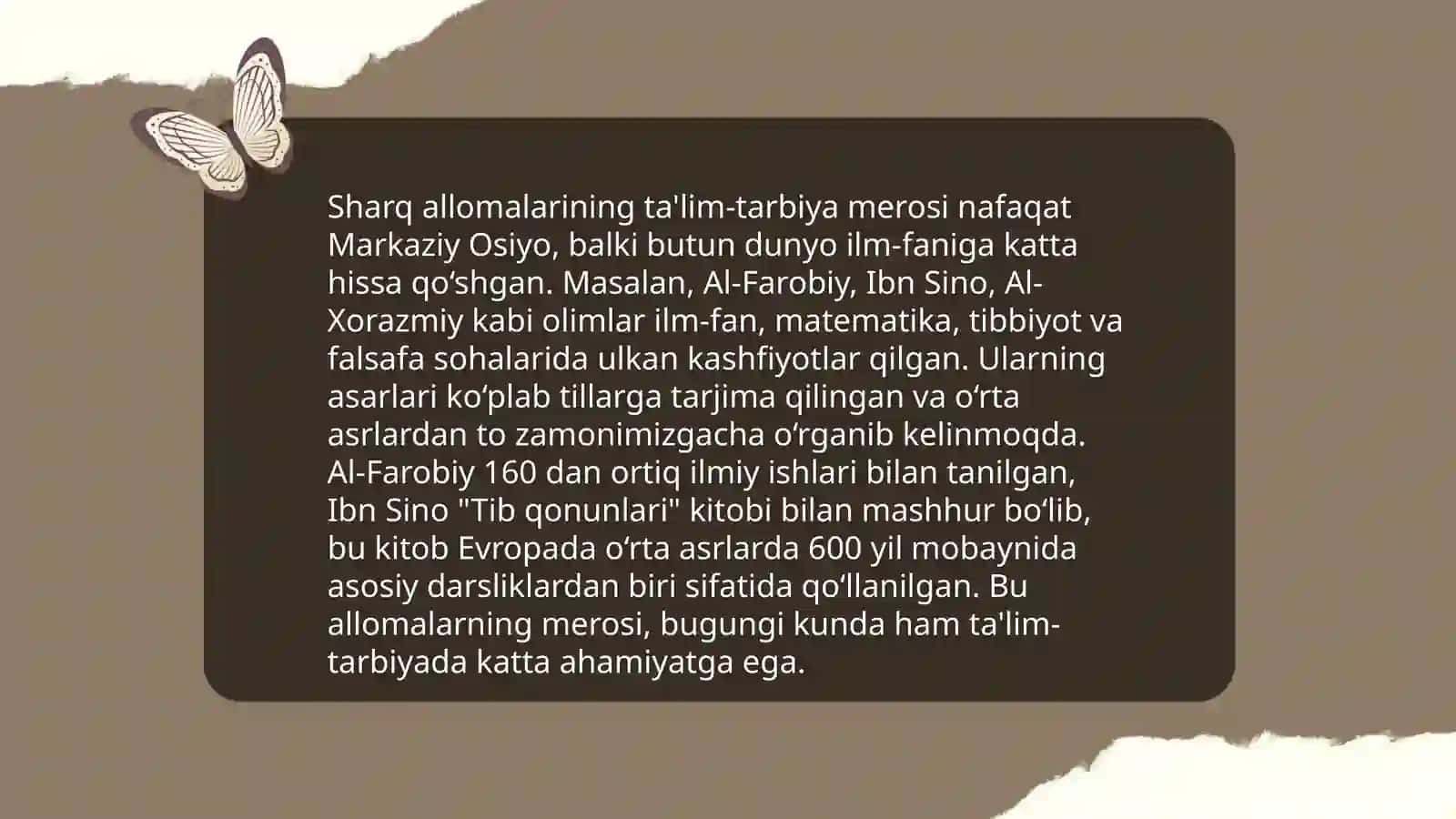 Sharq allomalari merosining ahamiyati 3