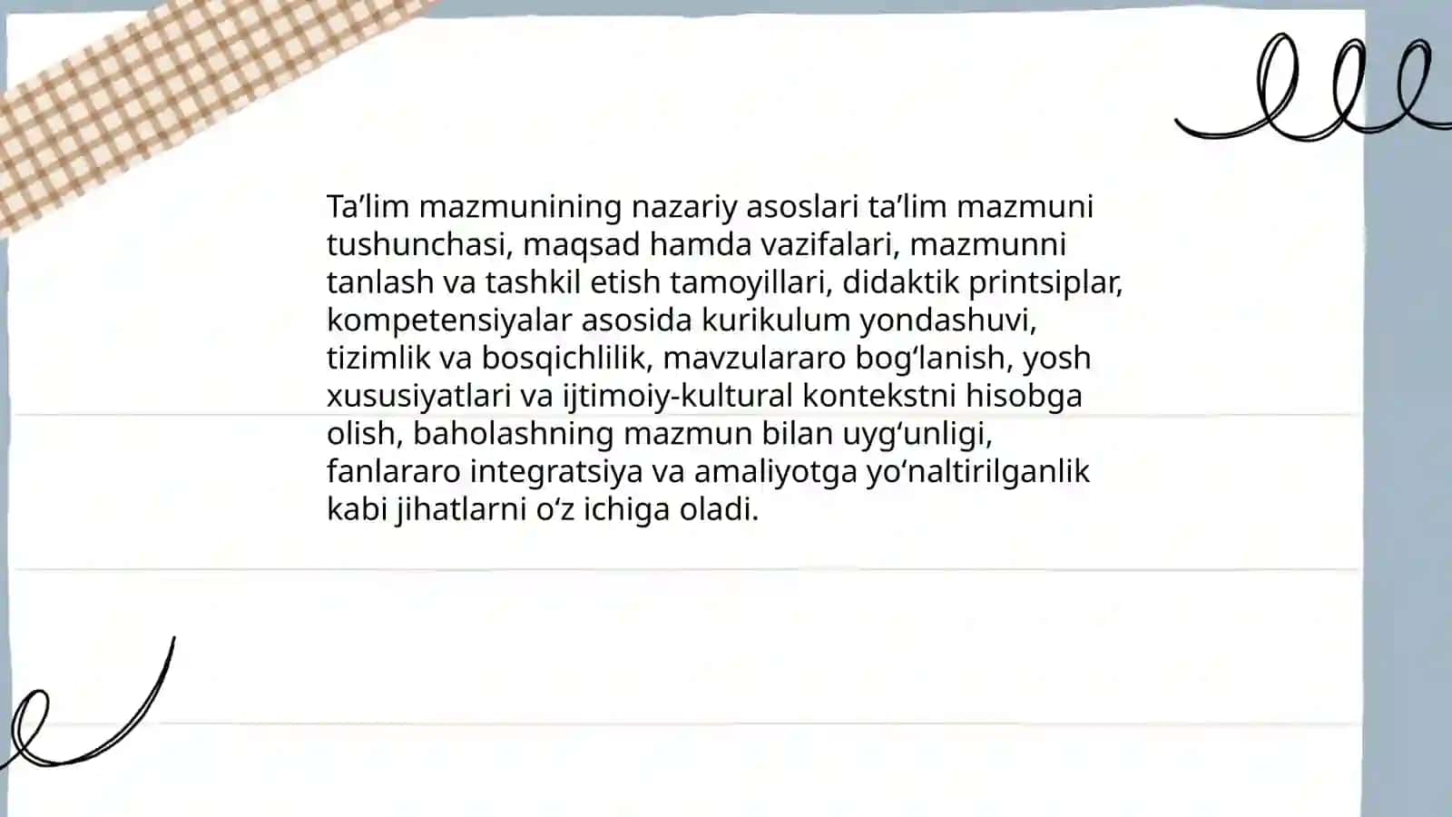 Umumiy pedagogikada taʼlim mazmuni 3