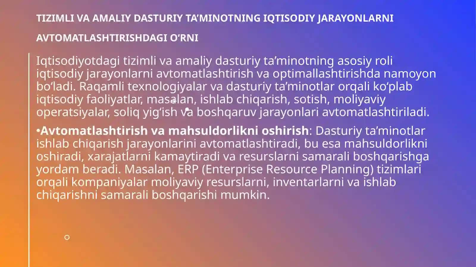 Iqtisodiyotda tizimli va amaliy dasturiy ta’minotning rivojlanish tendensiyalari 3