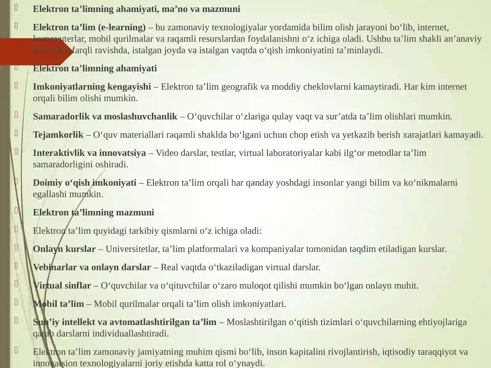 Elektron ta’limning ahamiyati, ma’no va mazmuni 3