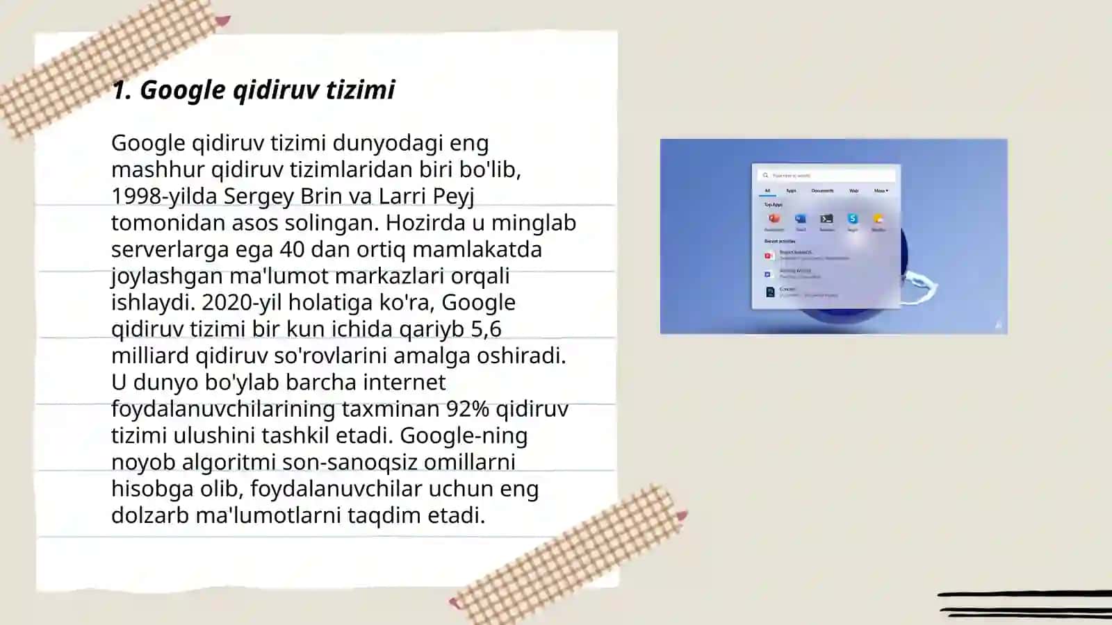 Google va Microsoft vositalari va xizmatlari 3