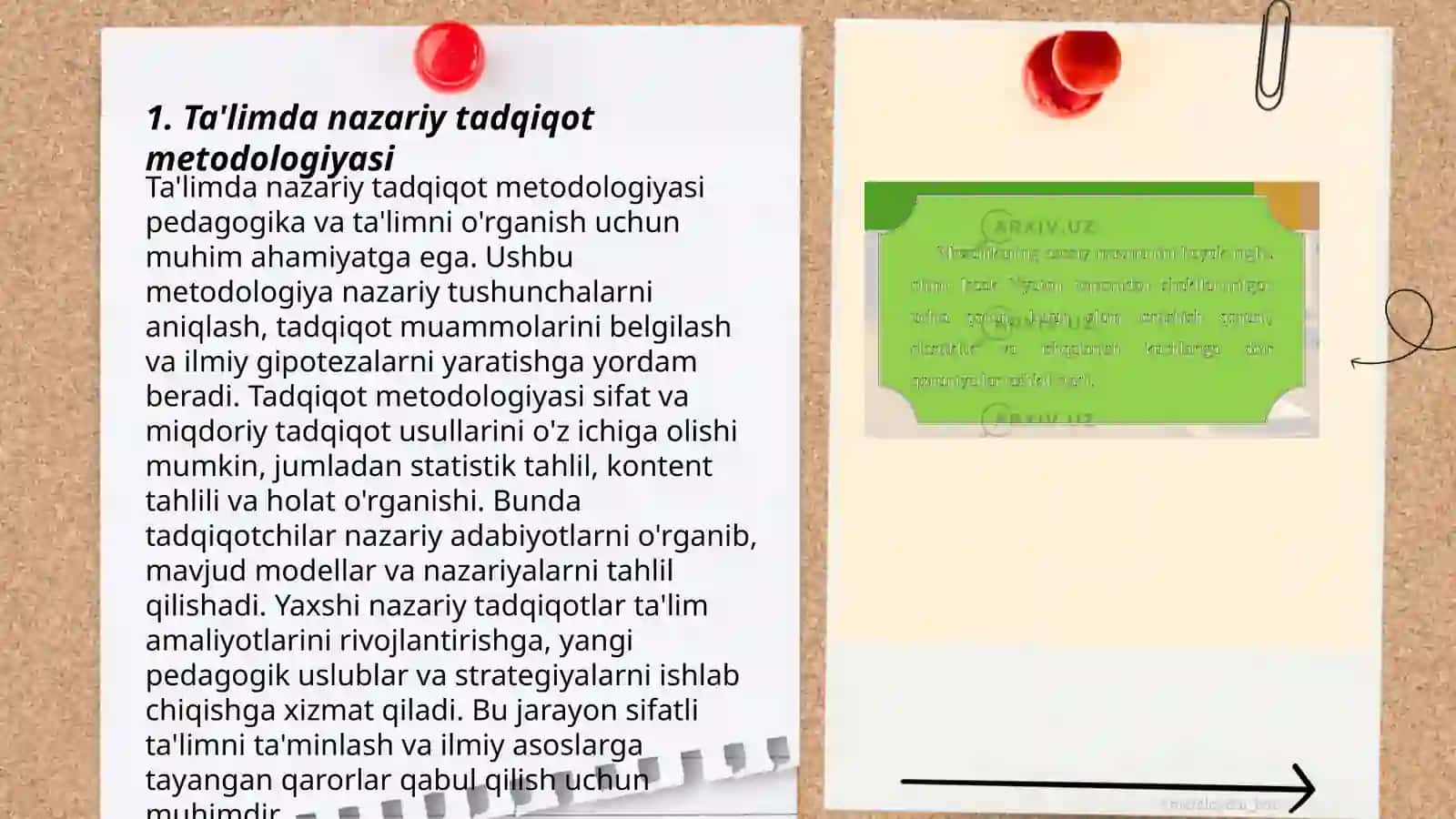 Pedagogik nazariy tadqiqot metodlari 3