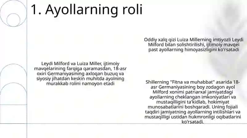 Shillerning "Makr va muhabbat "asari 3