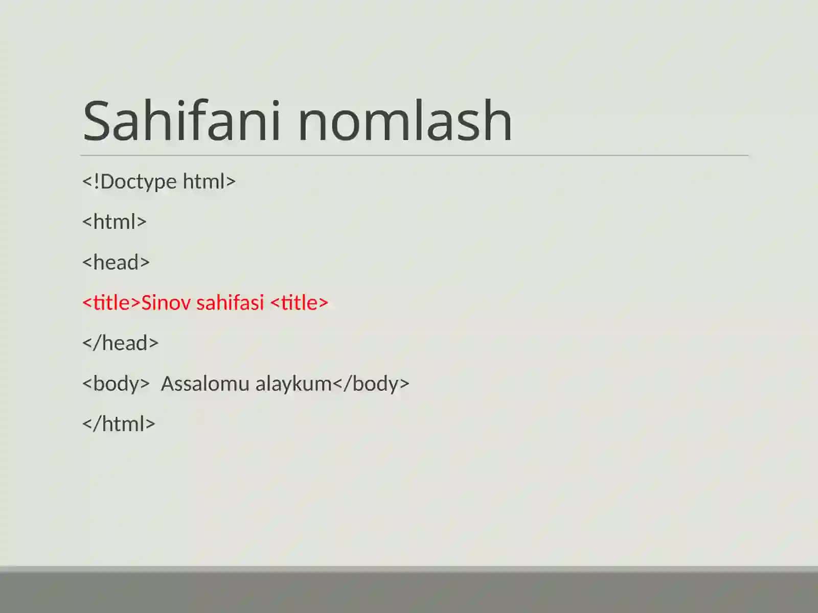HTML nima 3