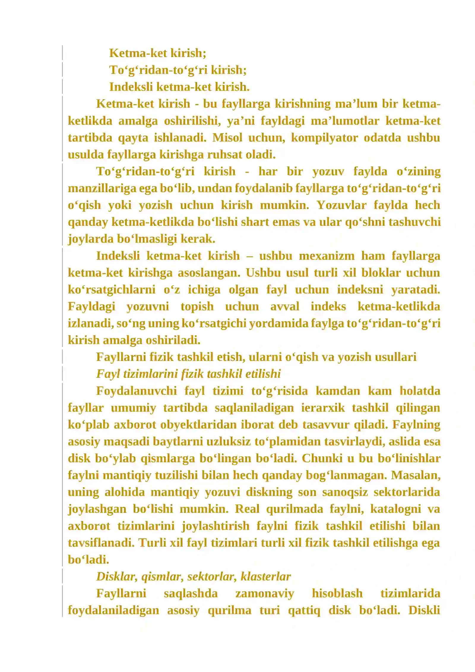 Fayl tizimlari imkoniyatlari va ishonchliligi 3