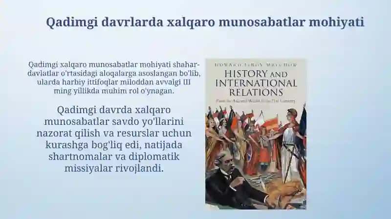 Qadimgi Xalqaro Munosabatlar va Diplomatiya 3