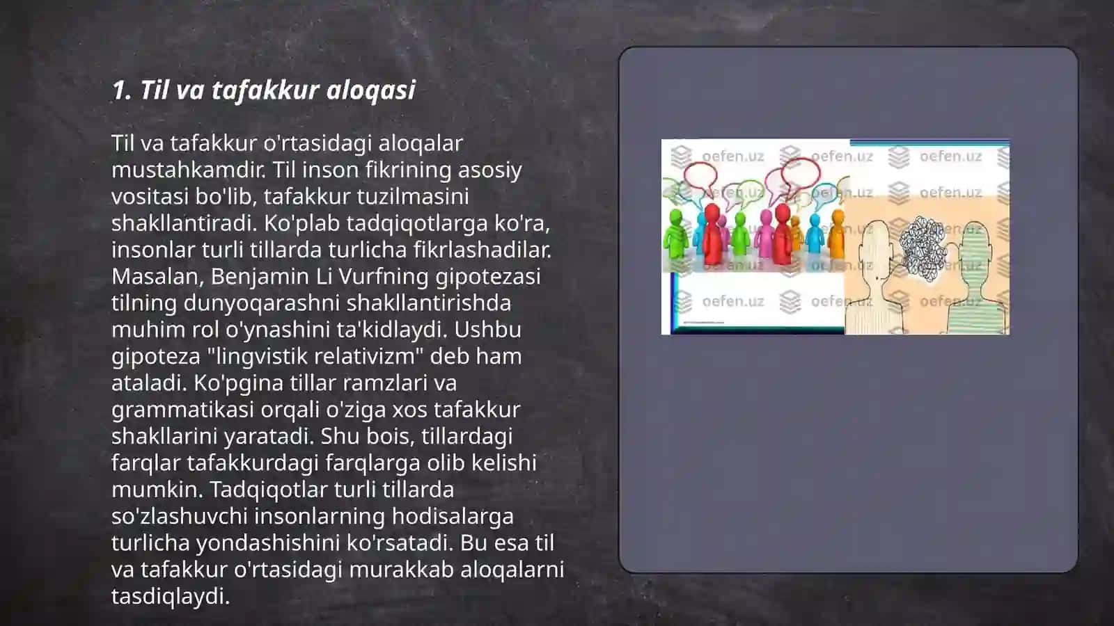 Til va tafakkur aloqasi 3
