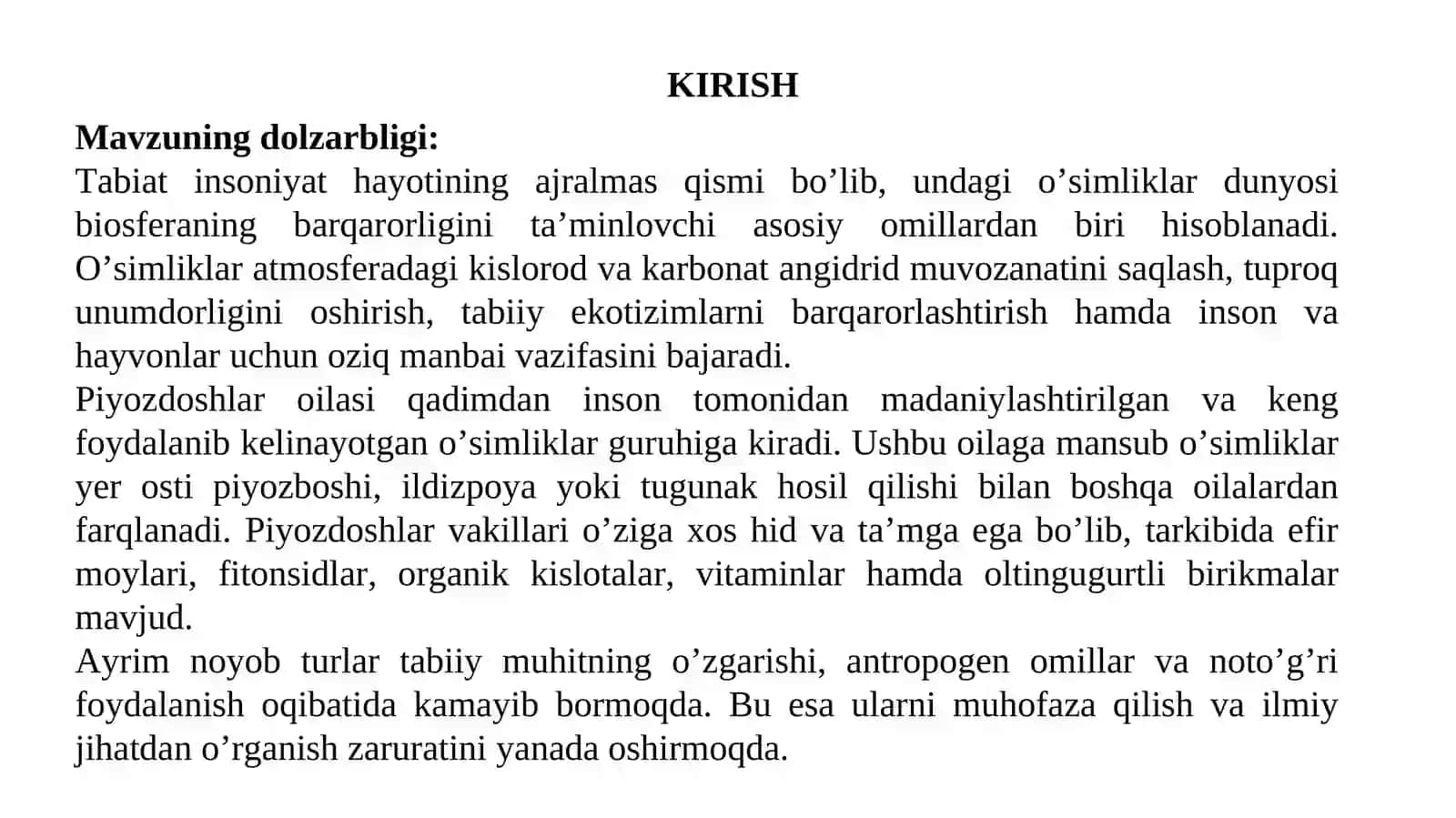 Piyozdoshlar oilasi 3