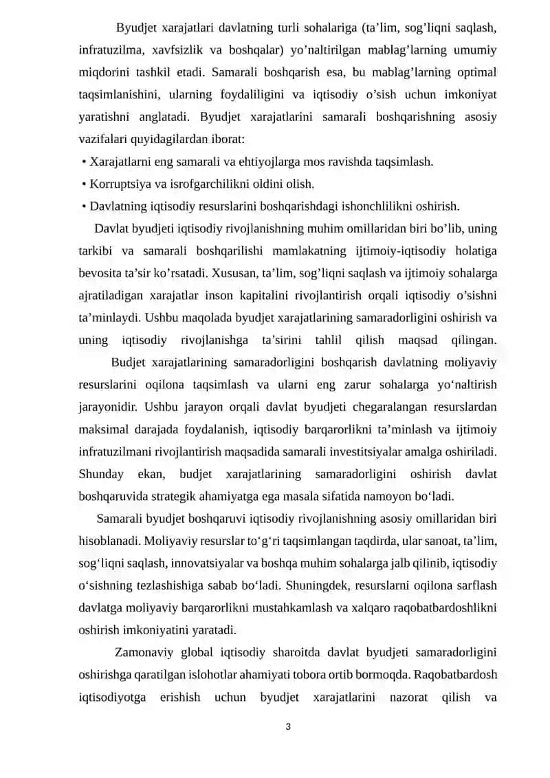 Amaliyot hisoboti|| Byudjet|| Taʼlim 3