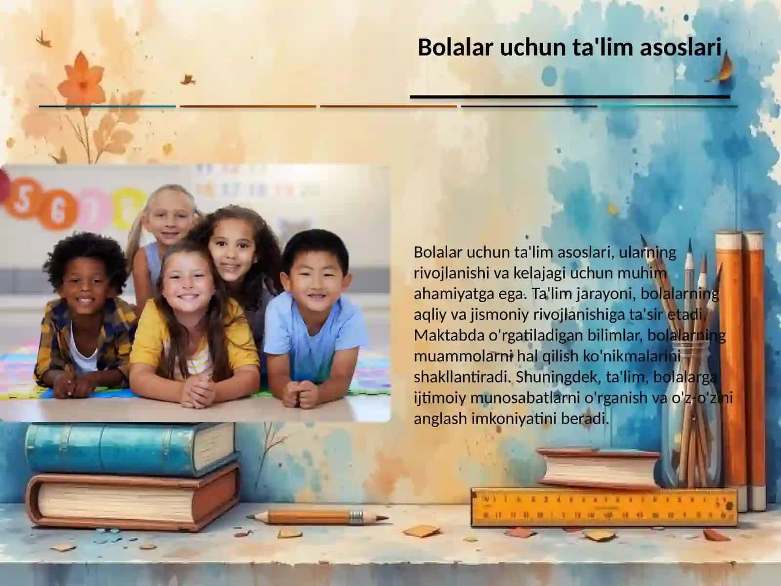 Bolalar uchun ta'lim asoslari 3