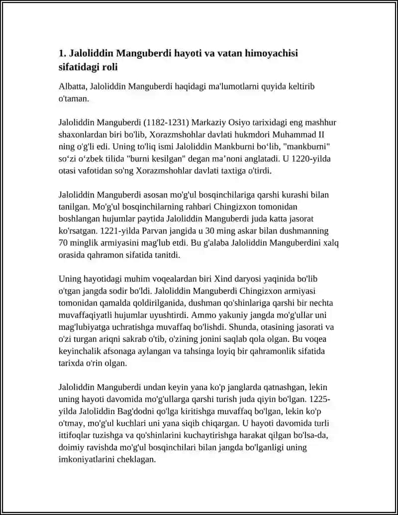 JALOLIDDIN MANGUBERDI VATAN HIMOYACHISI 3