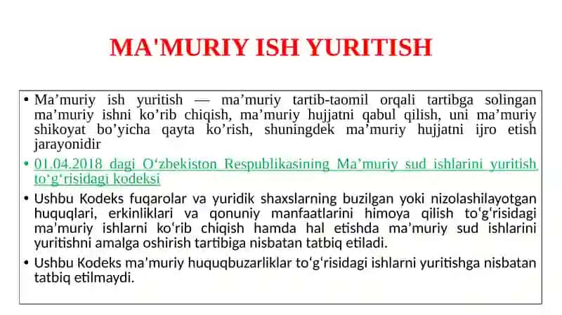 Ma'muriy ish yuritish 3
