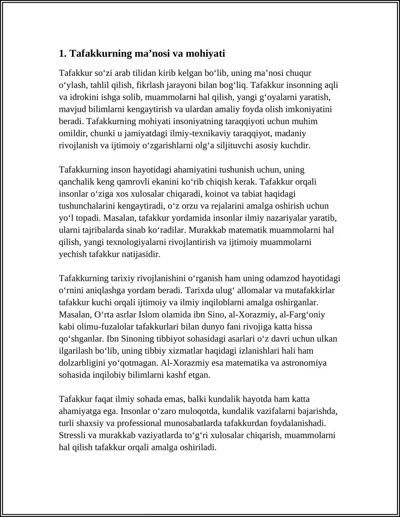 TAFFAKUR VA IDROK 3