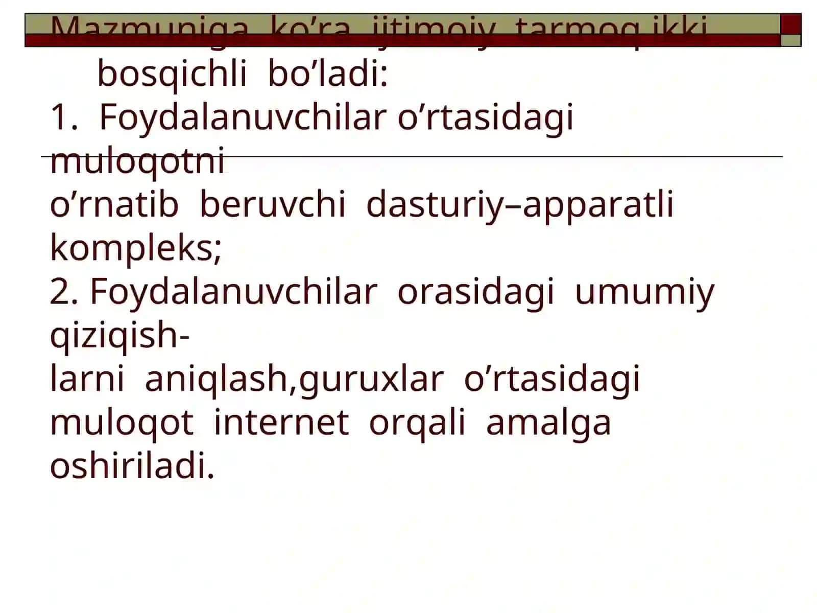 Ijtimoiy tarmoq 3