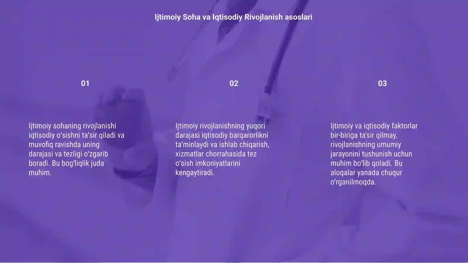 Ijtimoiy Soha va Iqtisodiy Rivojlanish 3