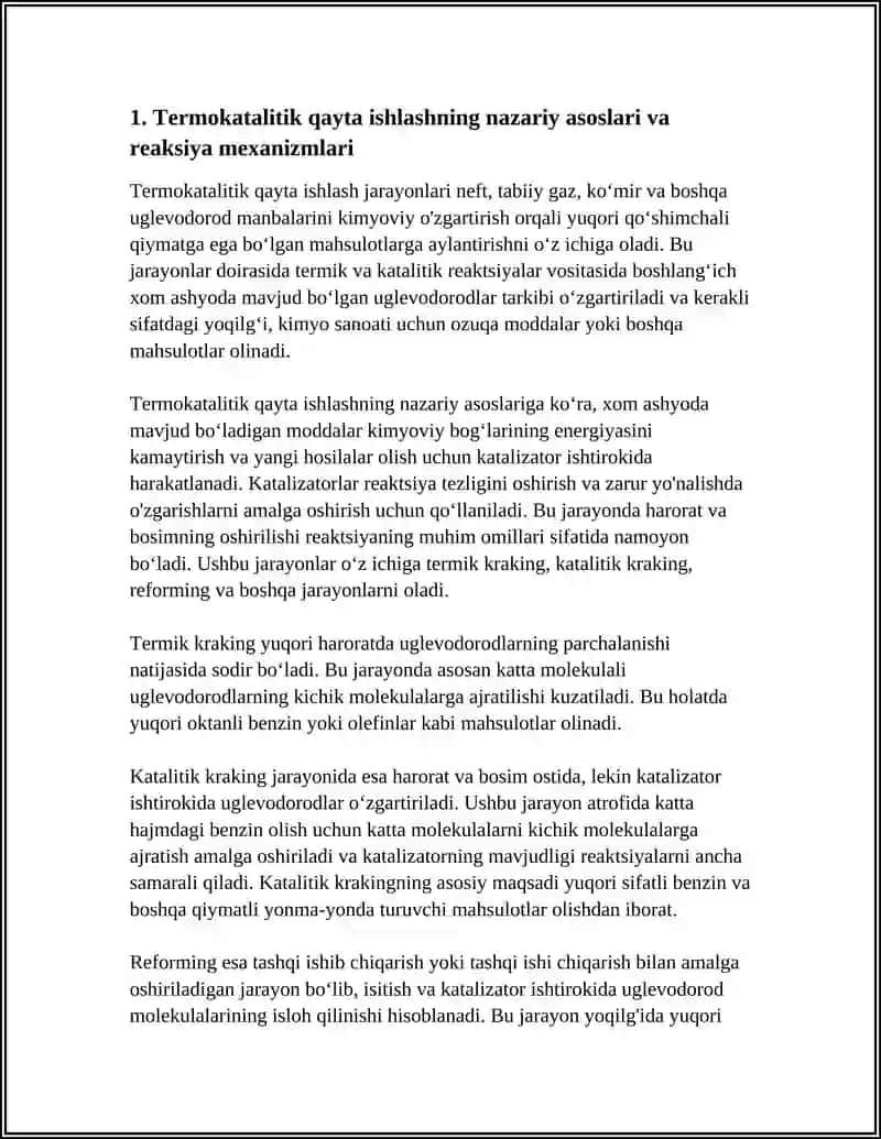TERMOKATALITIK QAYTA ISHLASH JARAYONLARI 3
