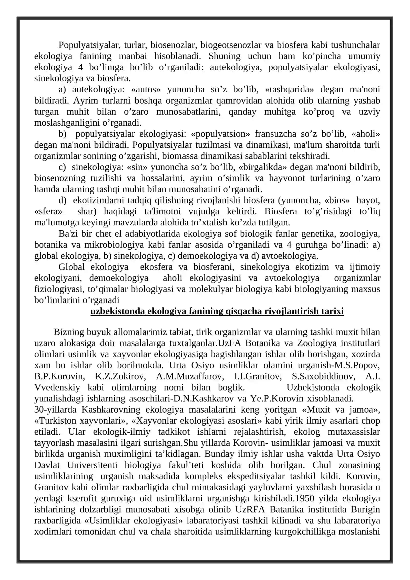 Ekоlоgiya faniga kirish 3