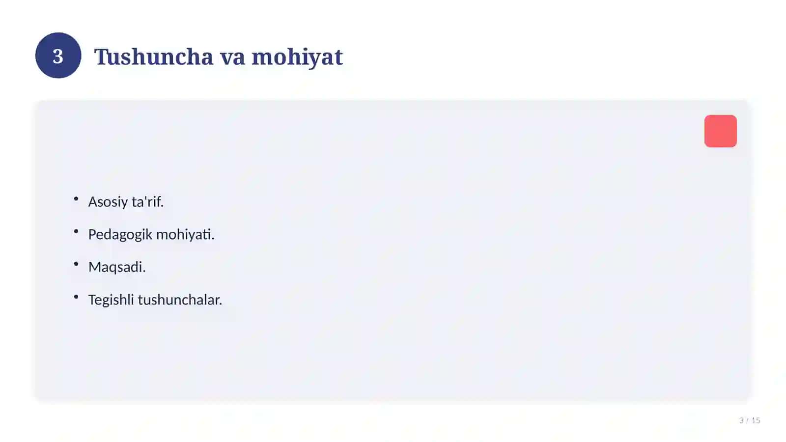 Kollej o'qituvchisi pedagogik qobiliyatlari tashxisi 3