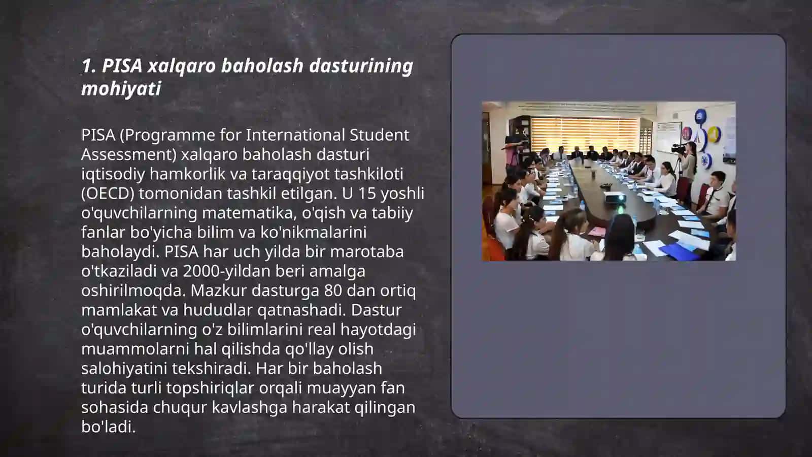 PISA xalqaro baholash dasturi 3