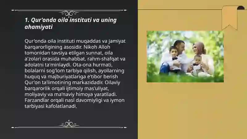 Qur'on -islom dinining muqaddas kitobida oila va ayollarga munosabat 3