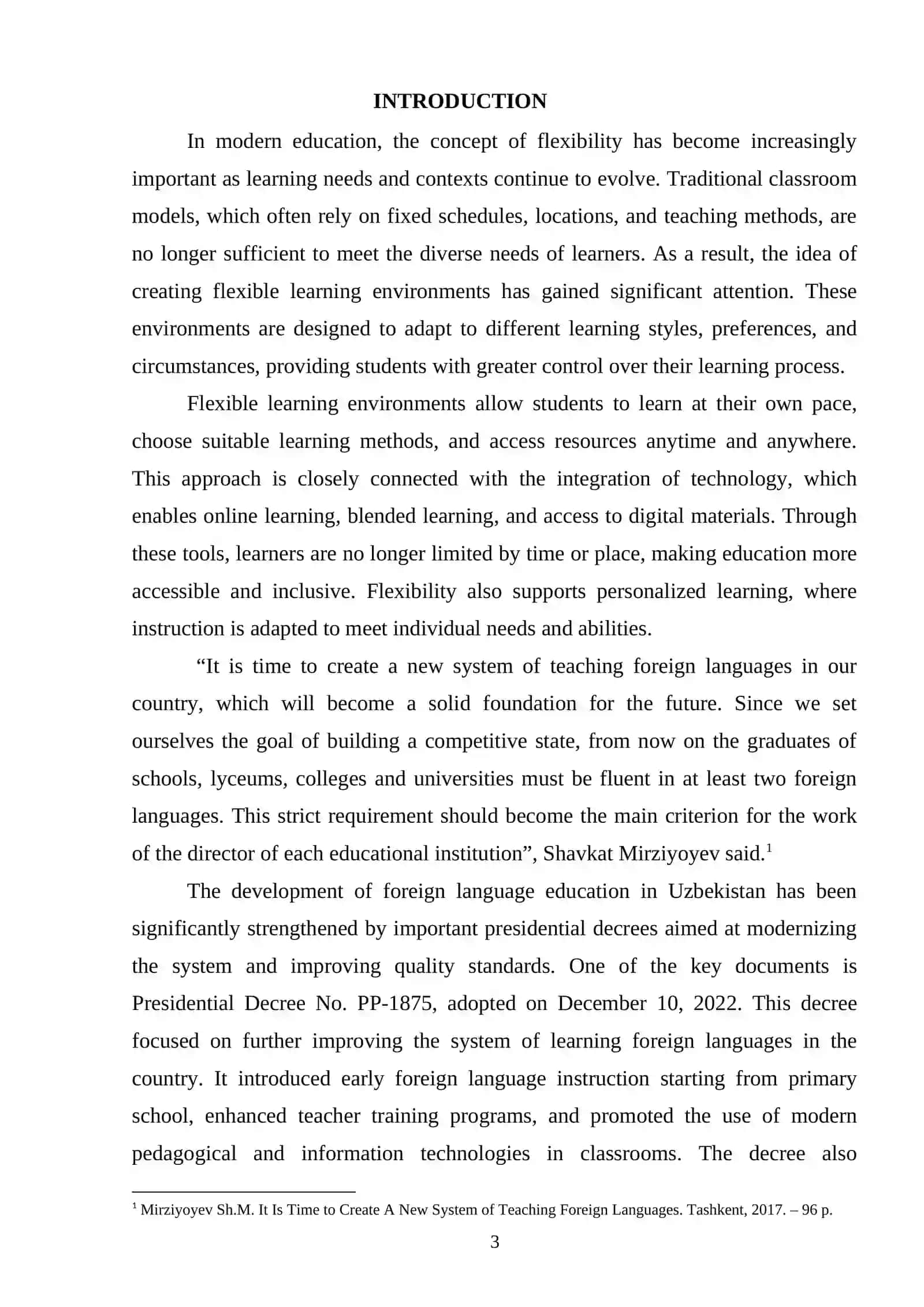 Course Paper on Creating Flexible Learning Environments 3