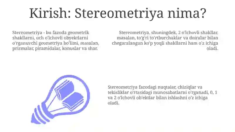 Stereonometriya kursi 3