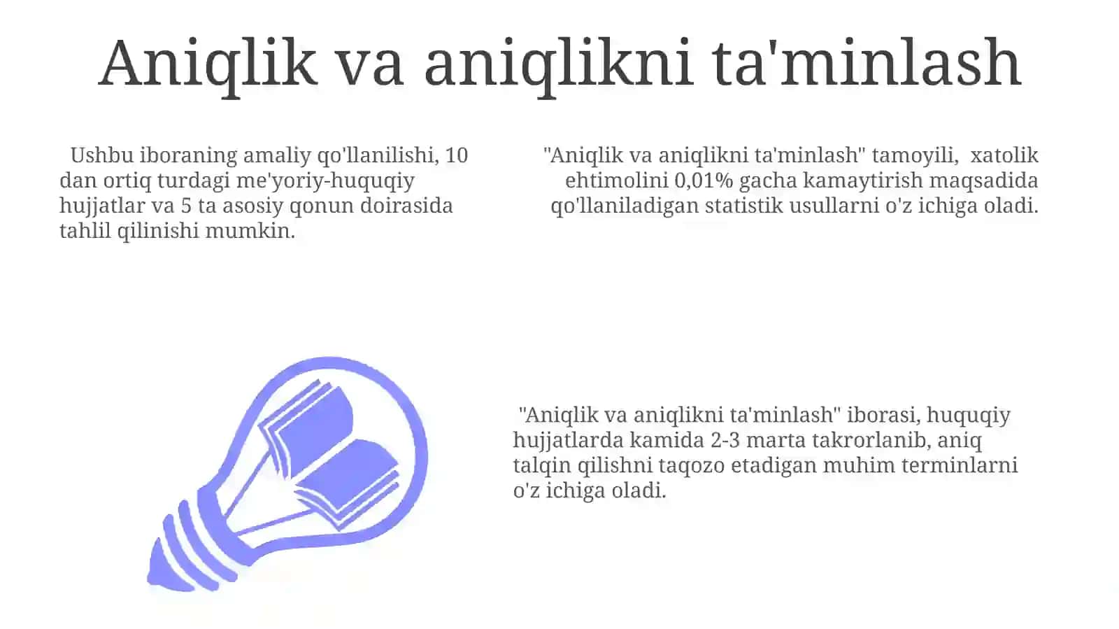 Aniqlik va aniqlikni ta'minlash 3