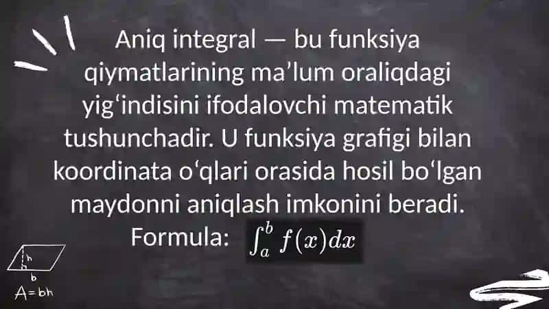 Aniq Integral tadbiqlari 3