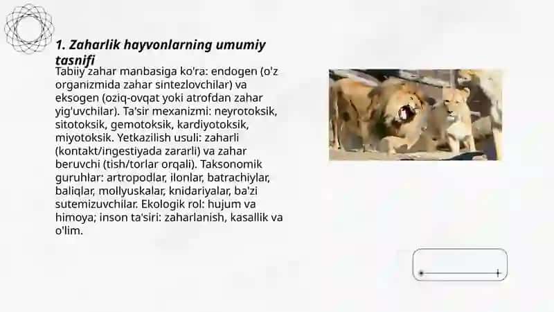 Zaharlik hayvonlar 3