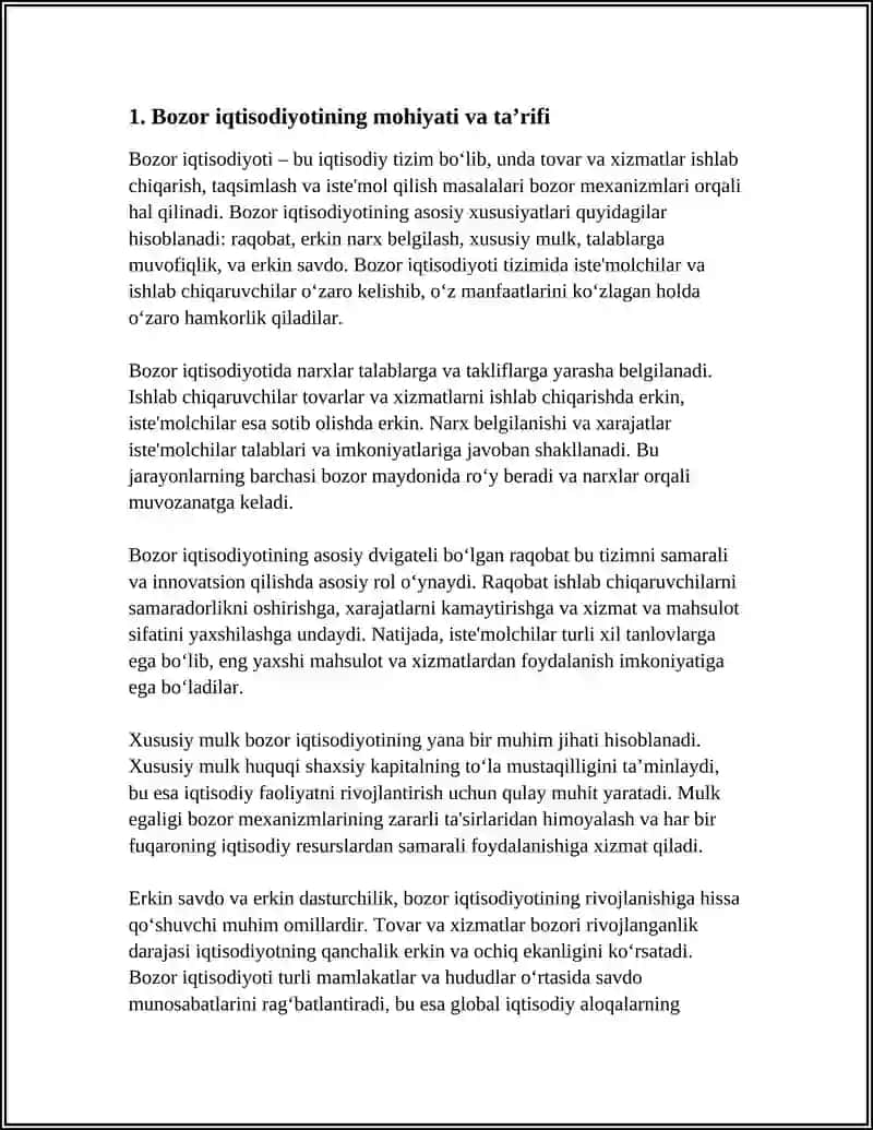 BOZOR IQTISODIYOTINING MAZMUNI 3