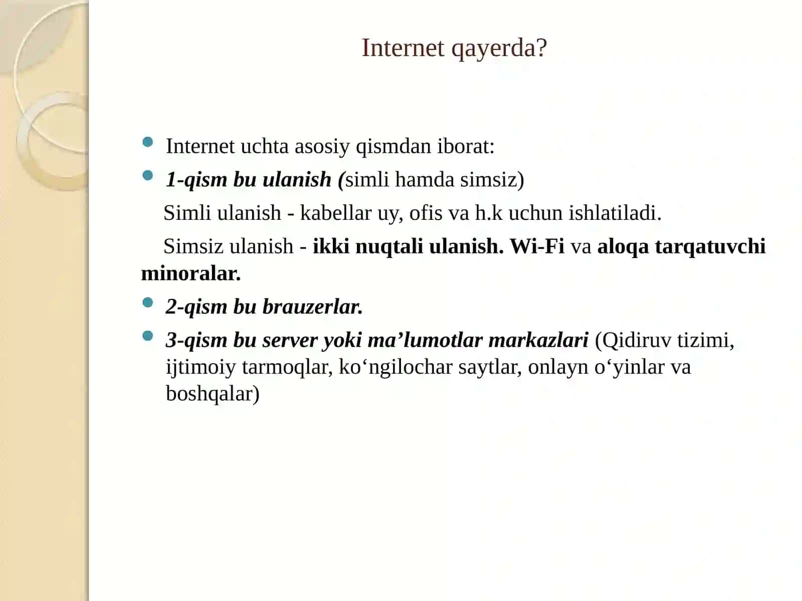 Internet xizmatlaridan foydalanish 3