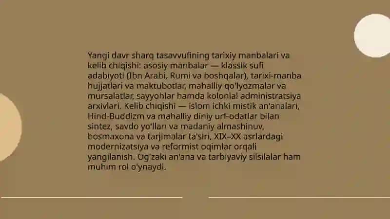 Yangi davr sharq tasavvufi 3