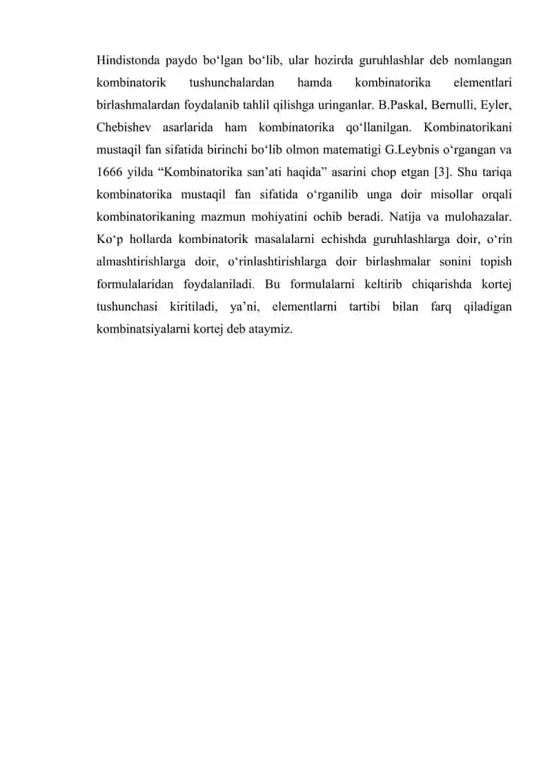 O'rinlashtirishlar va o'rin almashtirishlar 3