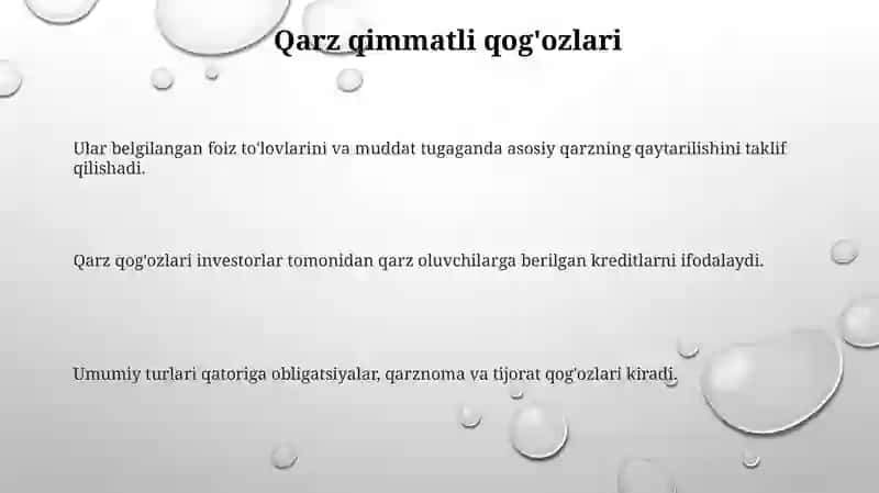 Qarz qimmatli qog'ozlari 3