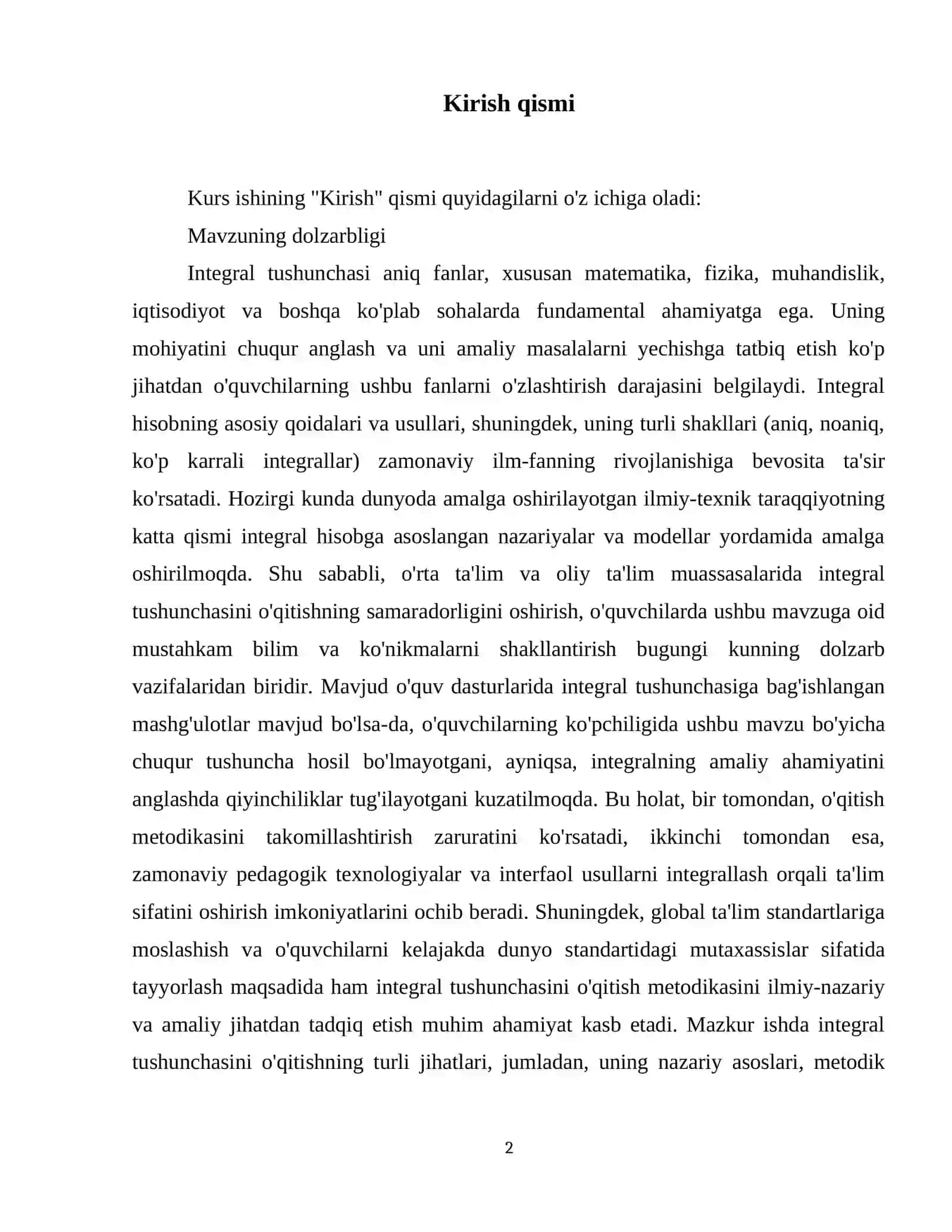 Integral tushunchasini o'qitish metodikasi 3