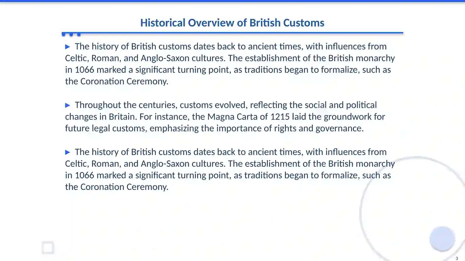 British custom and tradition 3