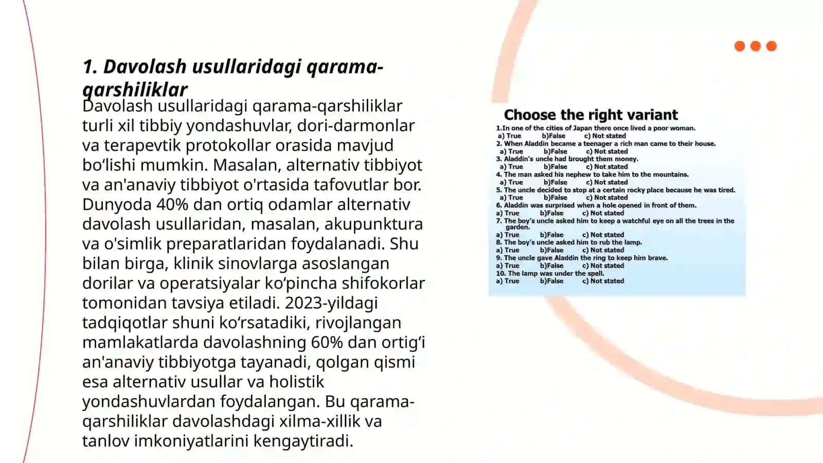 Davolash usullaridagi qarama-qarshiliklar 3